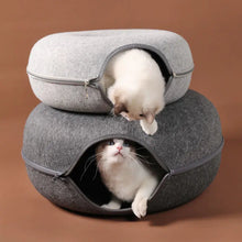 Load image into Gallery viewer, Donut Cat Bed Pet Cat Tunnel Interactive Game Toy
