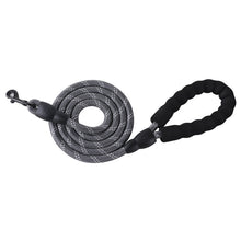 Load image into Gallery viewer, Reflective leash, multi-color nylon round rope, explosion-proof dog leash, foam handle leash
