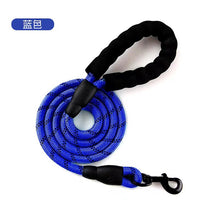 Load image into Gallery viewer, Reflective leash, multi-color nylon round rope, explosion-proof dog leash, foam handle leash
