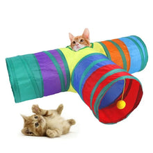 Load image into Gallery viewer, Foldable Cats Tunnel Pet Cat Toys Kitty Pet Training Interactive Fun Toy Bored For Puppy Kitten Rabbit Play Tunnel Tube
