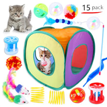 Load image into Gallery viewer, Cat Toys Mouse Shape Balls Foldable Cat Kitten Play Tunnel Chat Funny Cat Tent Mouse Supplies Simulation Fish Cat Accessories
