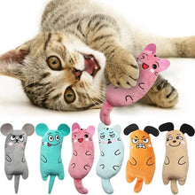 Load image into Gallery viewer, Cute Cat Toys Funny Interactive Plush Cat Toy Mini Teeth Grinding Catnip Toys Kitten Chewing Squeaky Toy Pets Accessories
