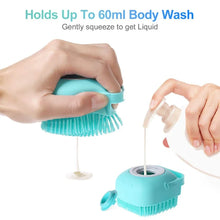 Load image into Gallery viewer, Pet Dog Shampoo Brush 2.7oz 80ml Cat Massage Comb Grooming Scrubber  for Bathing Short Hair Soft Silicone Rubber
