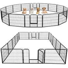 Load image into Gallery viewer, 16 Panel Fence for L,M ,S Dogs - Heavy Duty Exercise Pen for Puppies and Small Animals Portable for RV Camping and Yard
