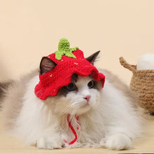 Load image into Gallery viewer, Cute Cat Hat Funny Hand-made Knitting Puppy Caps Pets Party Cosplay Headwear Elastic Dog Kitten Hat Hair Decoration
