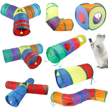 Load image into Gallery viewer, Foldable Cats Tunnel Pet Cat Toys Kitty Pet Training Interactive Fun Toy Bored For Puppy Kitten Rabbit Play Tunnel Tube
