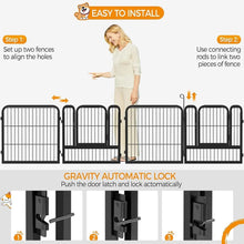 Load image into Gallery viewer, 16 Panel Fence for L,M ,S Dogs - Heavy Duty Exercise Pen for Puppies and Small Animals Portable for RV Camping and Yard
