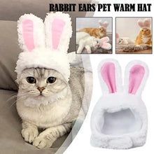 Load image into Gallery viewer, Funny Cat Headgear Cute Rabbit Ears Cap Warm Plush Ears Cat Accessories Hat PhotoProp Pet Bunny Cosplay Headdress Pet I8A8
