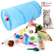 Load image into Gallery viewer, Cat Toys Mouse Shape Balls Foldable Cat Kitten Play Tunnel Chat Funny Cat Tent Mouse Supplies Simulation Fish Cat Accessories
