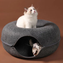 Load image into Gallery viewer, Donut Cat Bed Pet Cat Tunnel Interactive Game Toy
